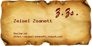 Zeisel Zsanett névjegykártya