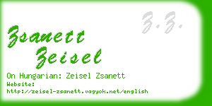 zsanett zeisel business card